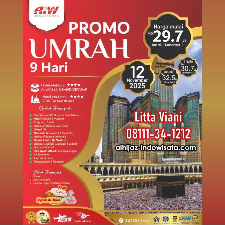 PROMO UMROH 9 HARI NOVEMBER 2025