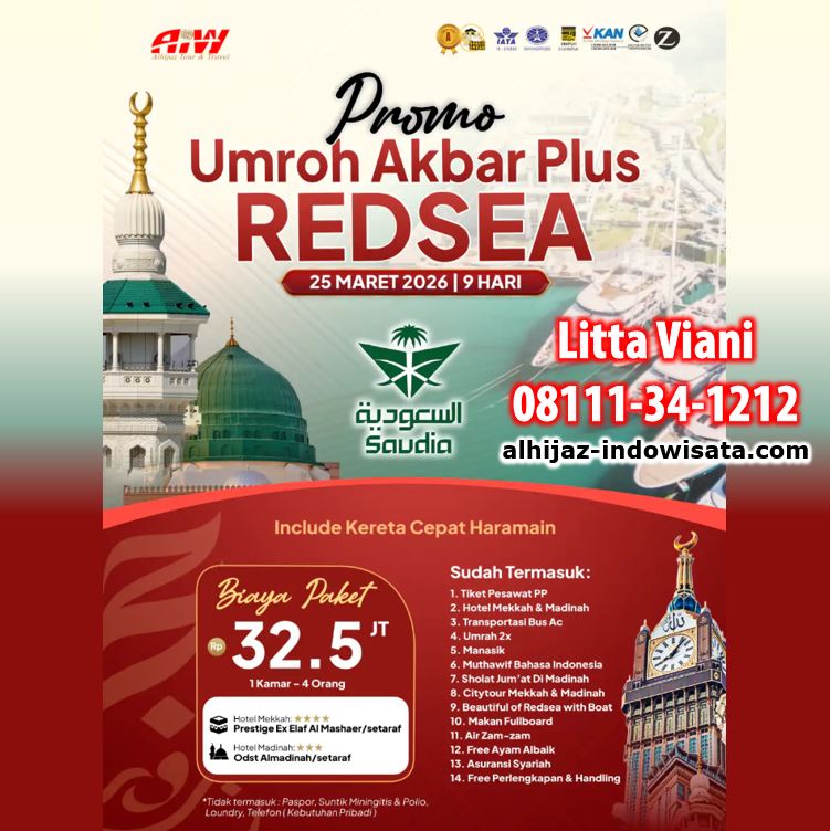 PROMO UMROH AKBAR + REDSEA + KERETA CEPAT 2026