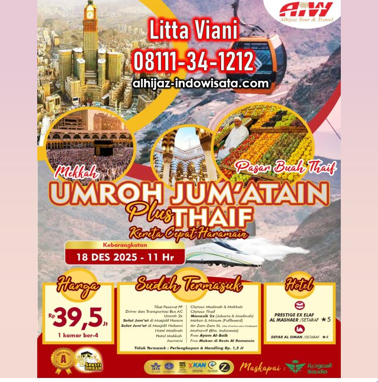 UMROH JUM'ATAIN TAIF KERETA CEPAT DESEMBER