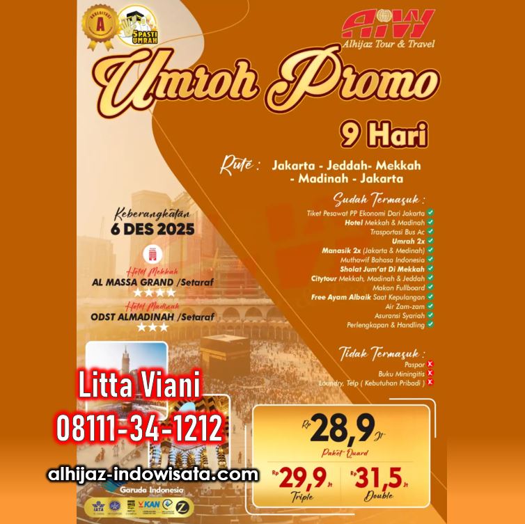 UMROH PROMO 9 HARI DESEMBER