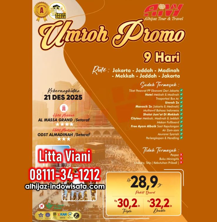 UMROH PROMO 9 HARI DESEMBER