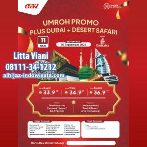 UMROH PROMO DUBAI DESERT SAFARI 33,9 JUTA ALL IN 11 HARI SEPTEMBER 2026