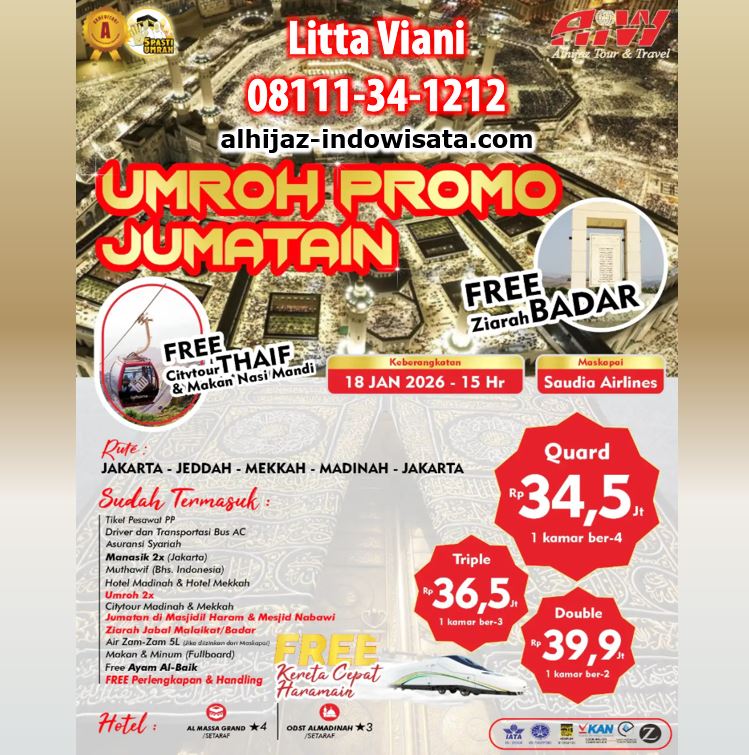 UMROH PROMO JUM'ATAIN TAIF BADAR
