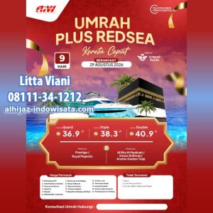 UMROH REDSEA KERETA CEPAT 36,9 JUTA ALL IN 9 HARI AGUSTUS 2026