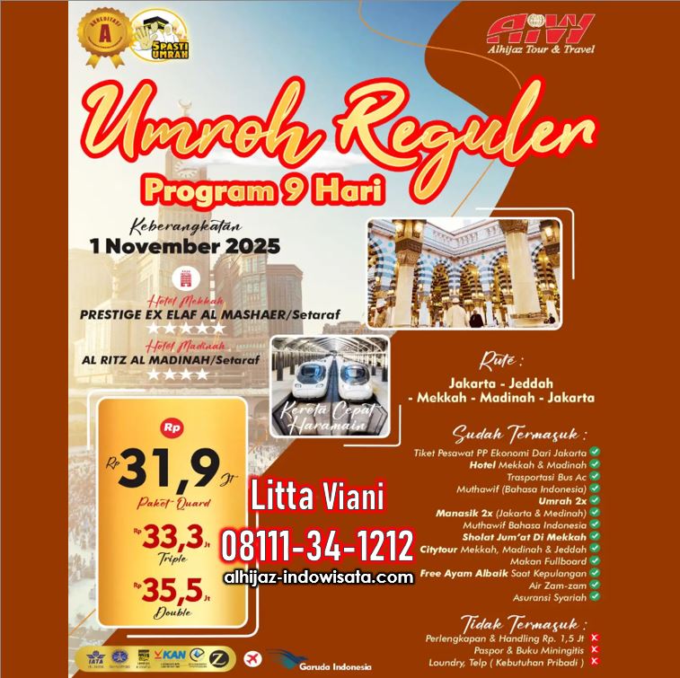 UMROH REGULER 9 HARI NOVEMBER