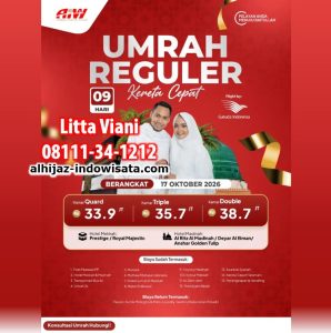 UMROH REGULER KERETA CEPAT 33,9 JUTA OKTOBER