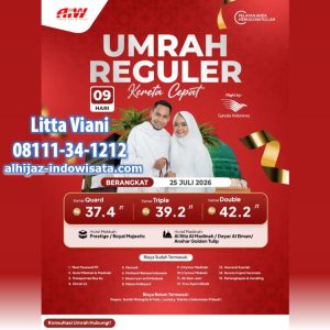 UMROH REGULER KERETA CEPAT 37,4 JT ALL IN JULI
