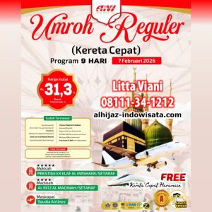 UMROH REGULER KERETA CEPAT 9 HARI