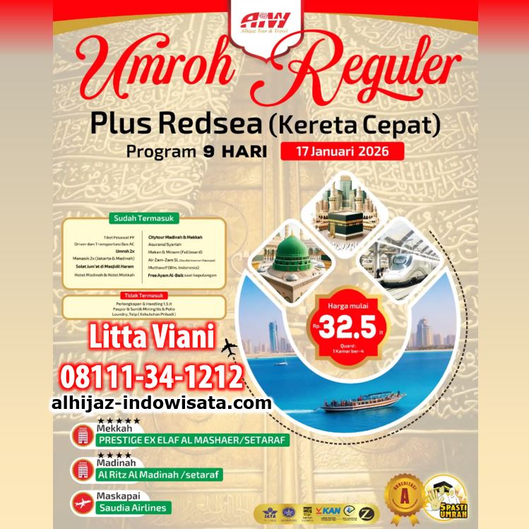 UMROH REGULER KERETA CEPAT 9 HARI JANUARI