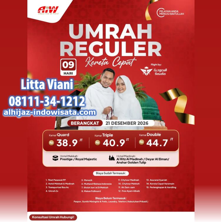 UMROH REGULER KERETA CEPAT DESEMBER