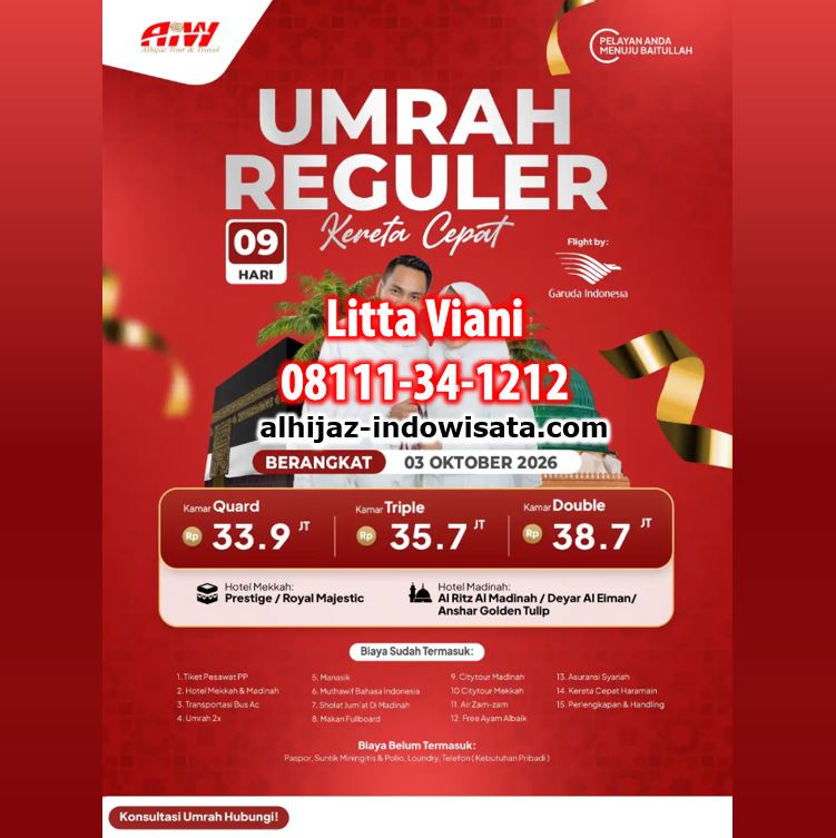 UMROH REGULER KERETA CEPAT OKTOBER