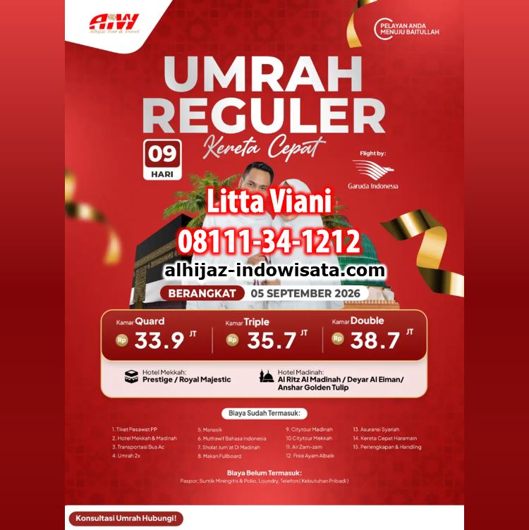 UMROH REGULER KERETA CEPAT SEPTEMBER