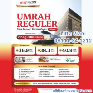 UMROH REGULER PLUS REDSEA KERETA CEPAT ALL IN 9 HARI AGUSTUS 2026