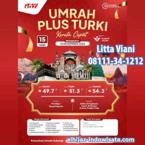UMROH TURKI ISTANBUL CAPPADOCIA KERETA CEPAT 15 HARI NOVEMBER 2026
