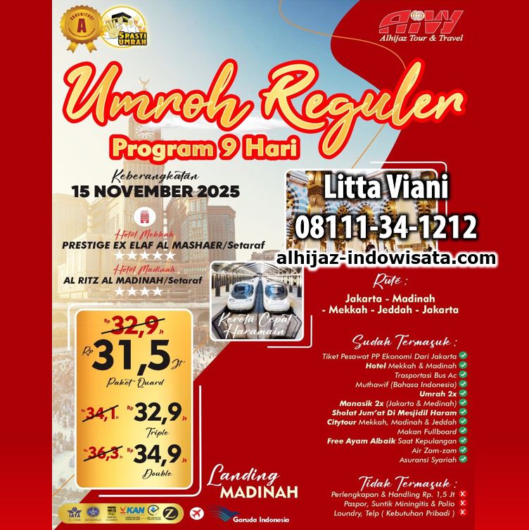 umroh reguler kereta cepatt