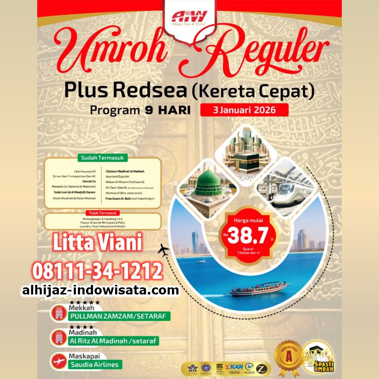 umroh reguler redsea kereta cepat januari