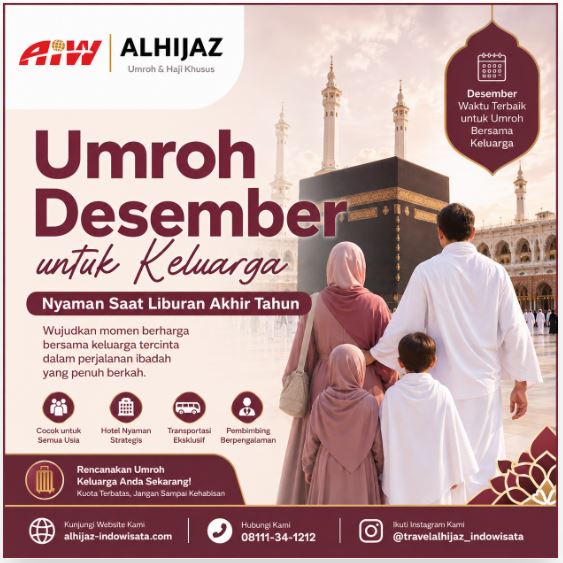 Umroh Desember untuk Keluarga